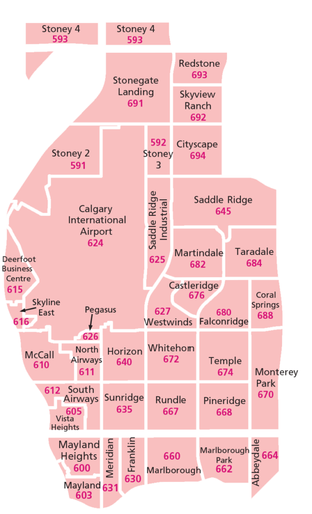 Calgary NE Real Estate Community Map