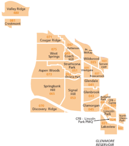 Calgary Quadrant Map West